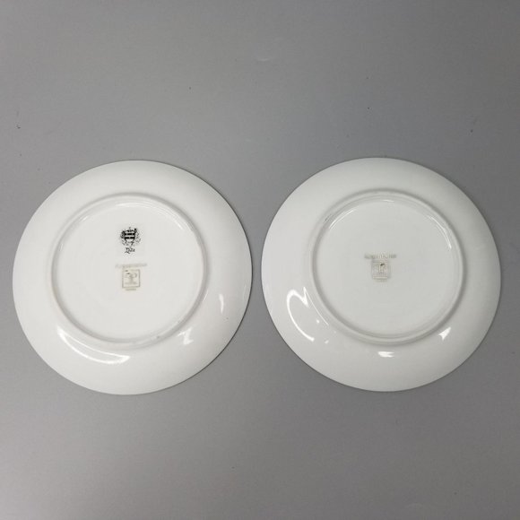 2 Porcel Argentatus Tea Saucers Limoges Porcelain - Picture 5 of 8